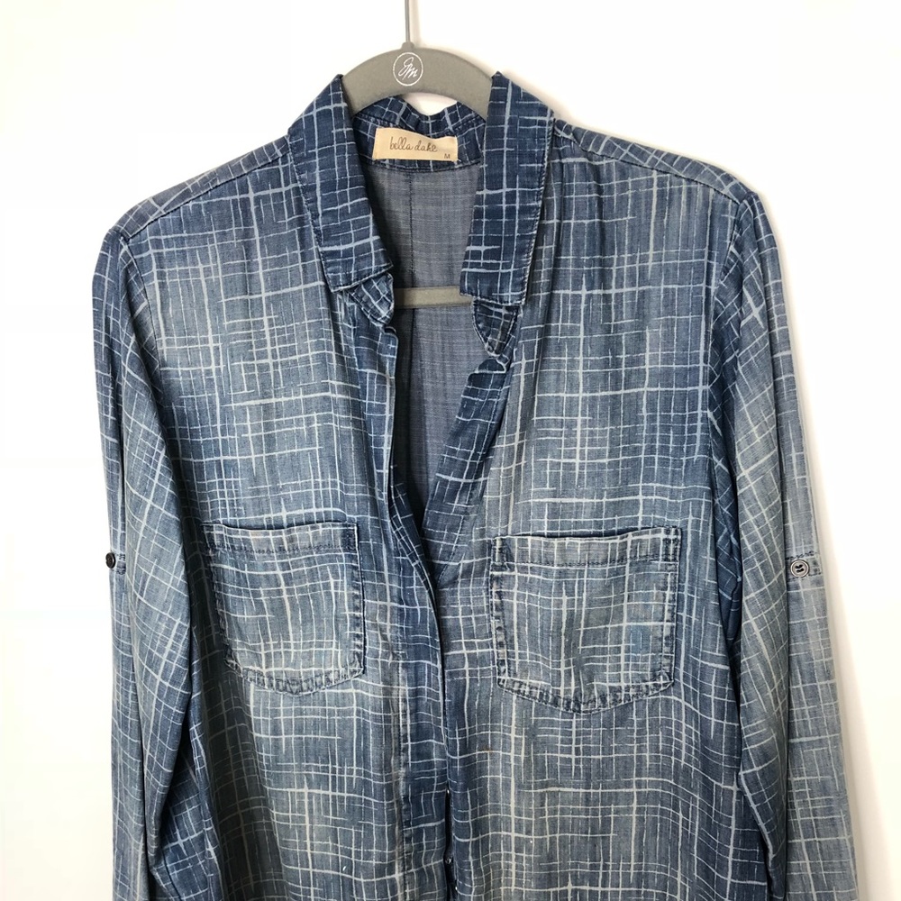 Bella Dahl Crosshatch Tencel Denim Shirt